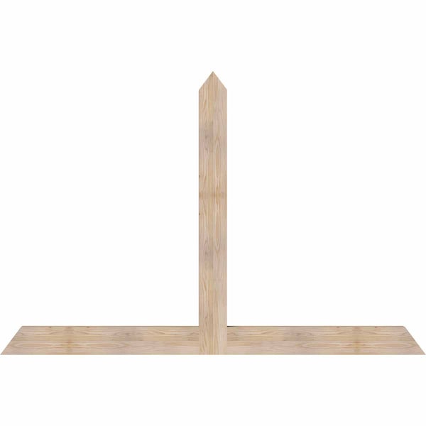 Ekena Millwork Portland Smooth Timber Gable Bracket, Douglas Fir, 84"W x 56"H x 3 1/2"D x 5 1/2"F, 16/12 Pitch GBW084X56X0406POR00SDF - main